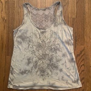 Maurices Women's Distressed green/grey Tank Top Size Large